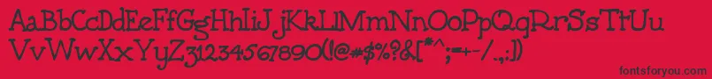 5thgraderBold Font – Black Fonts on Red Background