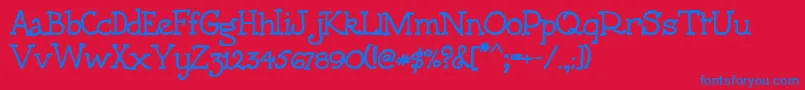 5thgraderBold Font – Blue Fonts on Red Background