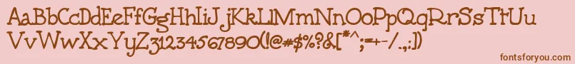 5thgraderBold Font – Brown Fonts on Pink Background