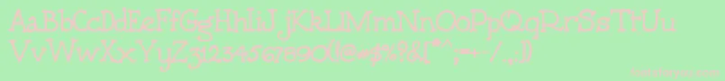 5thgraderBold Font – Pink Fonts on Green Background