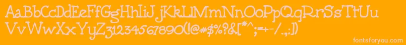 5thgraderBold Font – Pink Fonts on Orange Background