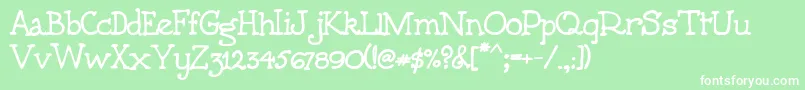 5thgraderBold Font – White Fonts on Green Background