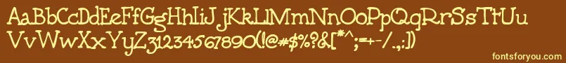 5thgraderBold Font – Yellow Fonts on Brown Background