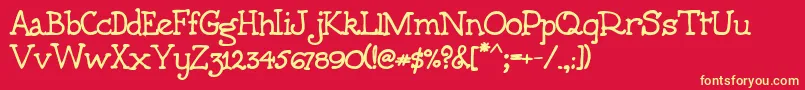 5thgraderBold Font – Yellow Fonts on Red Background