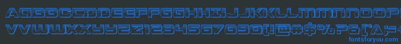 Шрифт Stardusterplat – синие шрифты на чёрном фоне