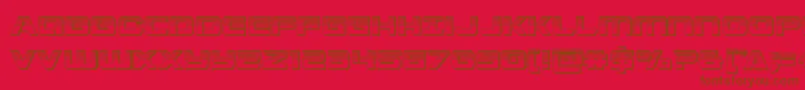 Stardusterplat Font – Brown Fonts on Red Background