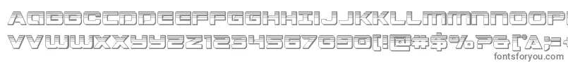 フォントStardusterplat – 白い背景に灰色の文字