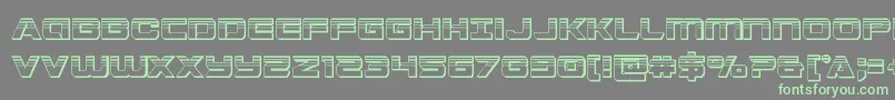 Шрифт Stardusterplat – зелёные шрифты на сером фоне