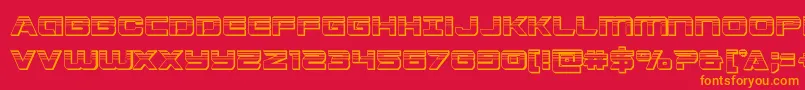 Stardusterplat Font – Orange Fonts on Red Background