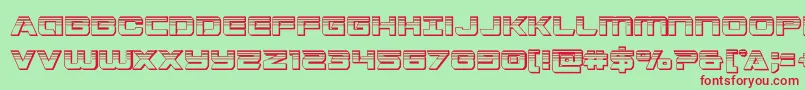 Stardusterplat Font – Red Fonts on Green Background