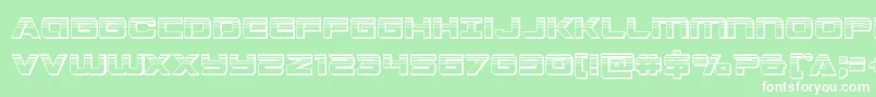 Stardusterplat-fontti – valkoiset fontit vihreällä taustalla