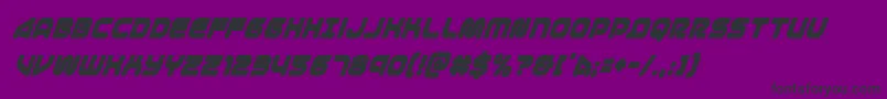 1stenterprisescondsuperital Font – Black Fonts on Purple Background