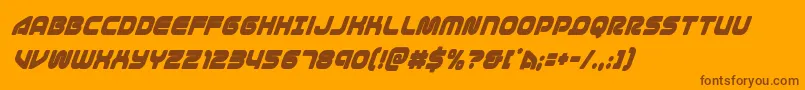 1stenterprisescondsuperital Font – Brown Fonts on Orange Background