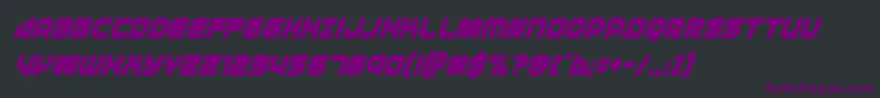 1stenterprisescondsuperital Font – Purple Fonts on Black Background