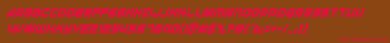 1stenterprisescondsuperital Font – Red Fonts on Brown Background