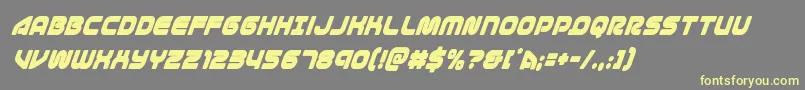 1stenterprisescondsuperital Font – Yellow Fonts on Gray Background