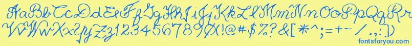 PriceRegular Font – Blue Fonts on Yellow Background