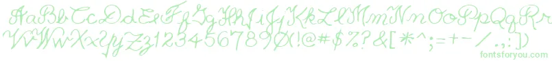 PriceRegular Font – Green Fonts on White Background