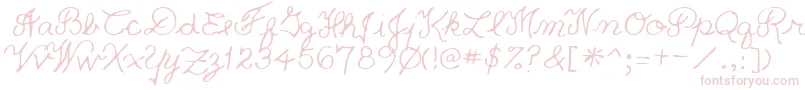 PriceRegular-Schriftart – Rosa Schriften auf weißem Hintergrund