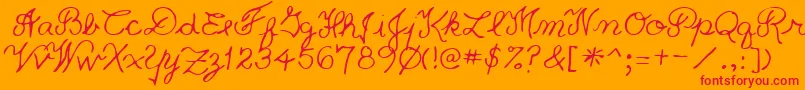 PriceRegular Font – Red Fonts on Orange Background
