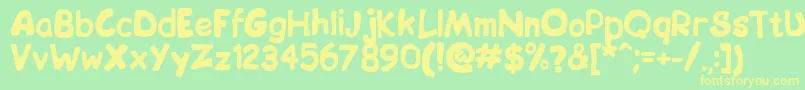 Bip Font – Yellow Fonts on Green Background