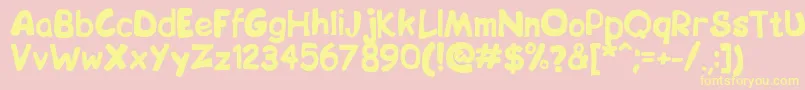 Bip-Schriftart – Gelbe Schriften auf rosa Hintergrund