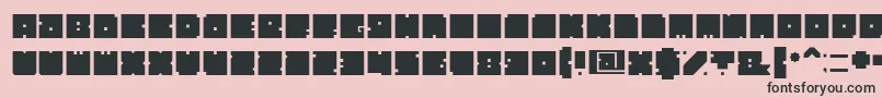 Block Font – Black Fonts on Pink Background