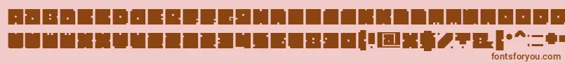 Block Font – Brown Fonts on Pink Background