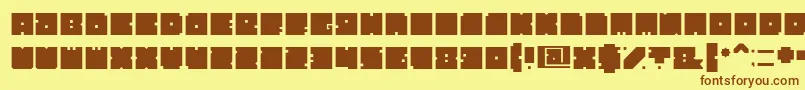 Block Font – Brown Fonts on Yellow Background