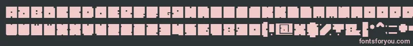 Block Font – Pink Fonts on Black Background