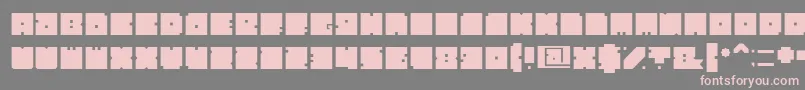 Block Font – Pink Fonts on Gray Background