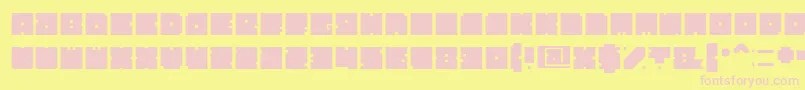 Block Font – Pink Fonts on Yellow Background