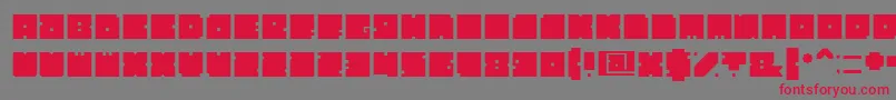 Block Font – Red Fonts on Gray Background