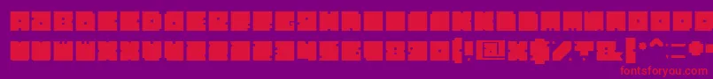 Block Font – Red Fonts on Purple Background