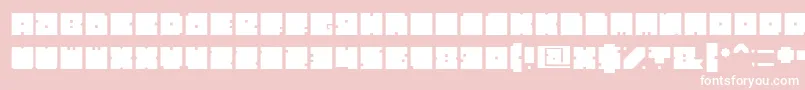 Block Font – White Fonts on Pink Background