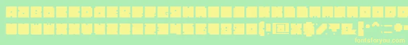 Block Font – Yellow Fonts on Green Background