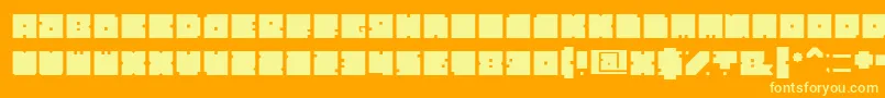 Block Font – Yellow Fonts on Orange Background