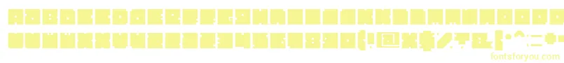 Block Font – Yellow Fonts on White Background