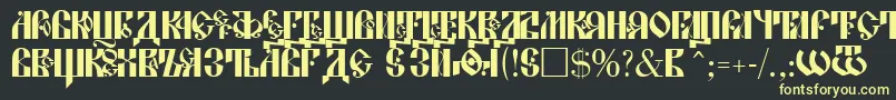 LavraPlain Font – Yellow Fonts on Black Background