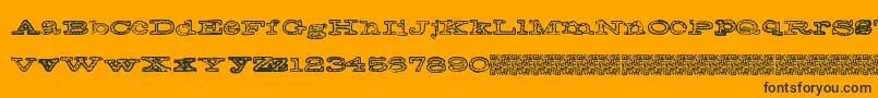 Frecklejackson Font – Black Fonts on Orange Background