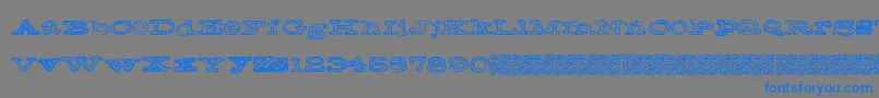 Frecklejackson-Schriftart – Blaue Schriften auf grauem Hintergrund