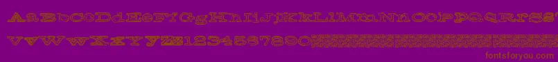 Frecklejackson Font – Brown Fonts on Purple Background