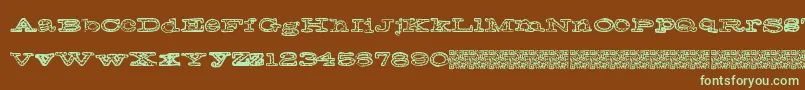 Frecklejackson Font – Green Fonts on Brown Background