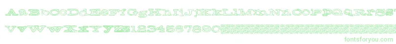 Czcionka Frecklejackson – zielone czcionki na białym tle