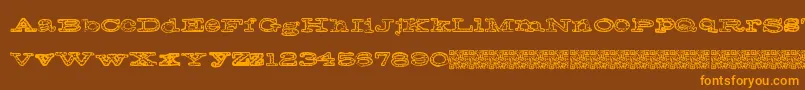 Frecklejackson Font – Orange Fonts on Brown Background