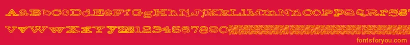 Frecklejackson Font – Orange Fonts on Red Background