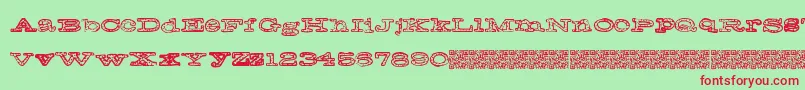 Frecklejackson Font – Red Fonts on Green Background