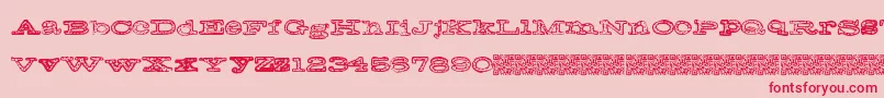 Frecklejackson Font – Red Fonts on Pink Background