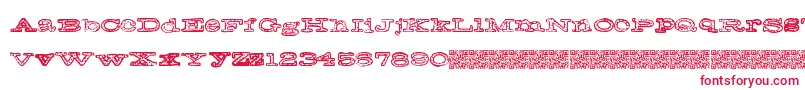 Frecklejackson Font – Red Fonts on White Background