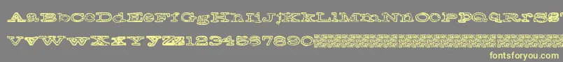 Frecklejackson Font – Yellow Fonts on Gray Background